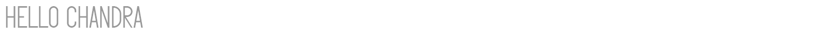 Hello Chandra font preview